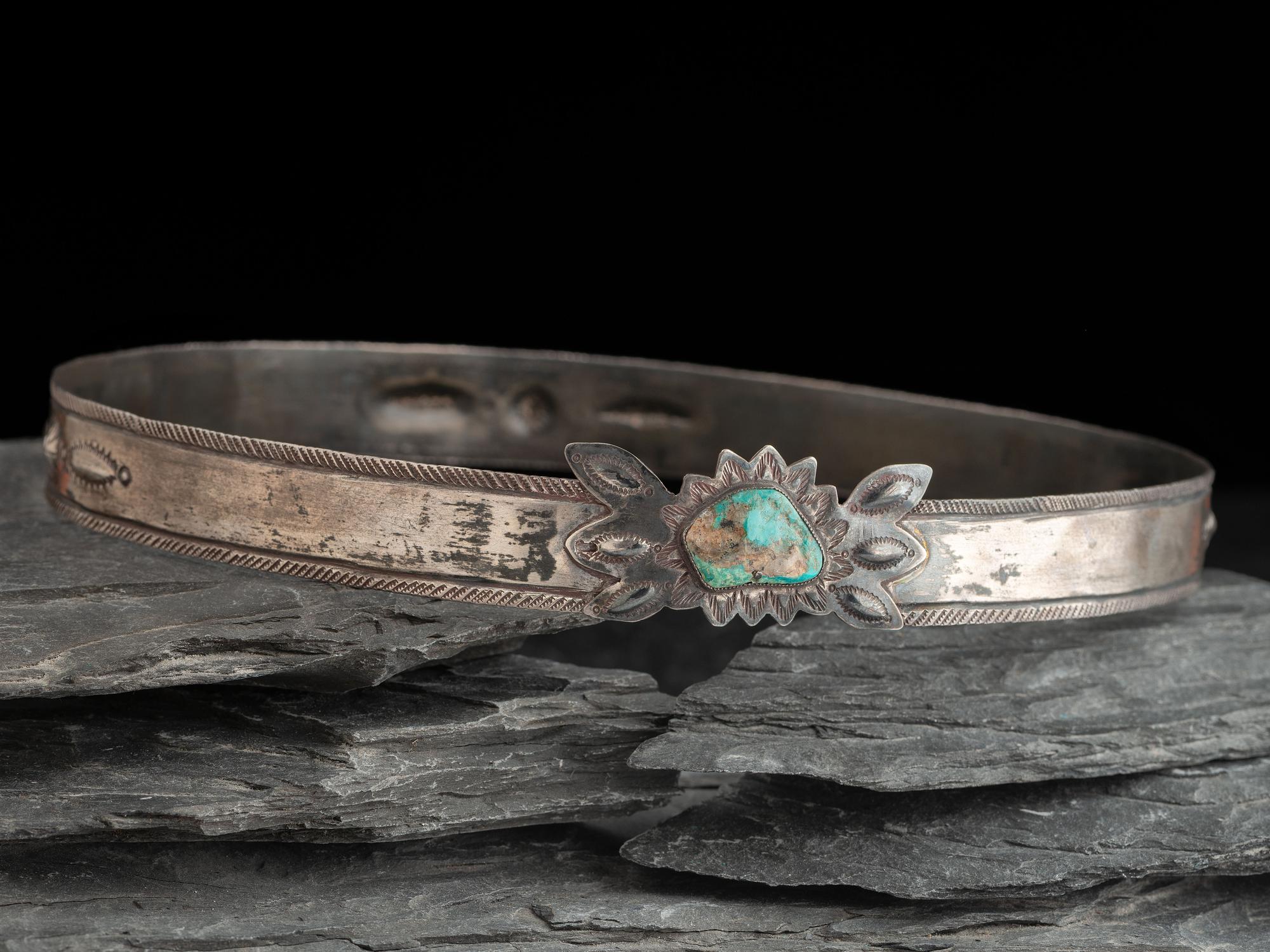 Silver and Turquoise Hat Band, ca 1968