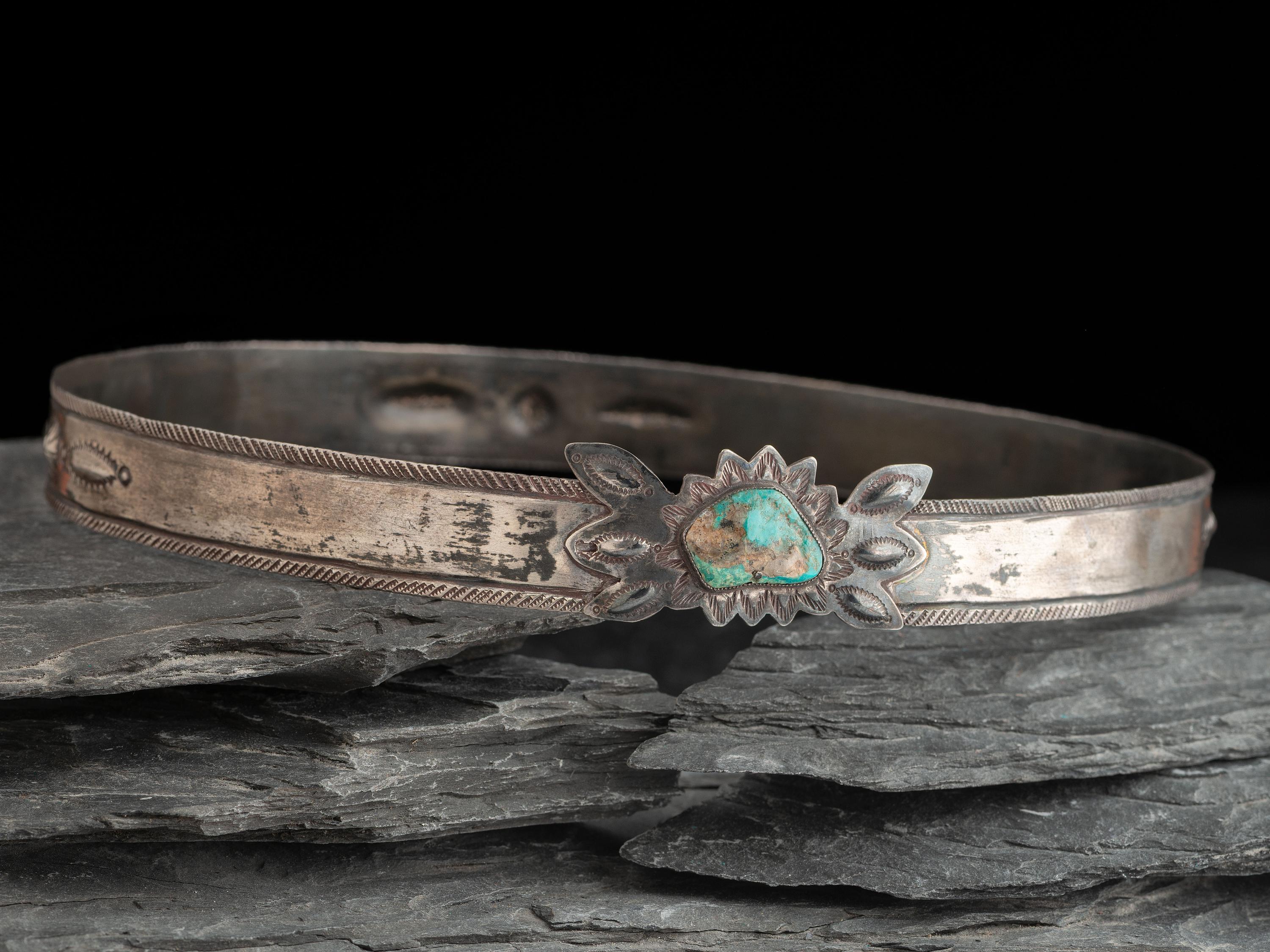 Silver and Turquoise Hat Band, ca 1968