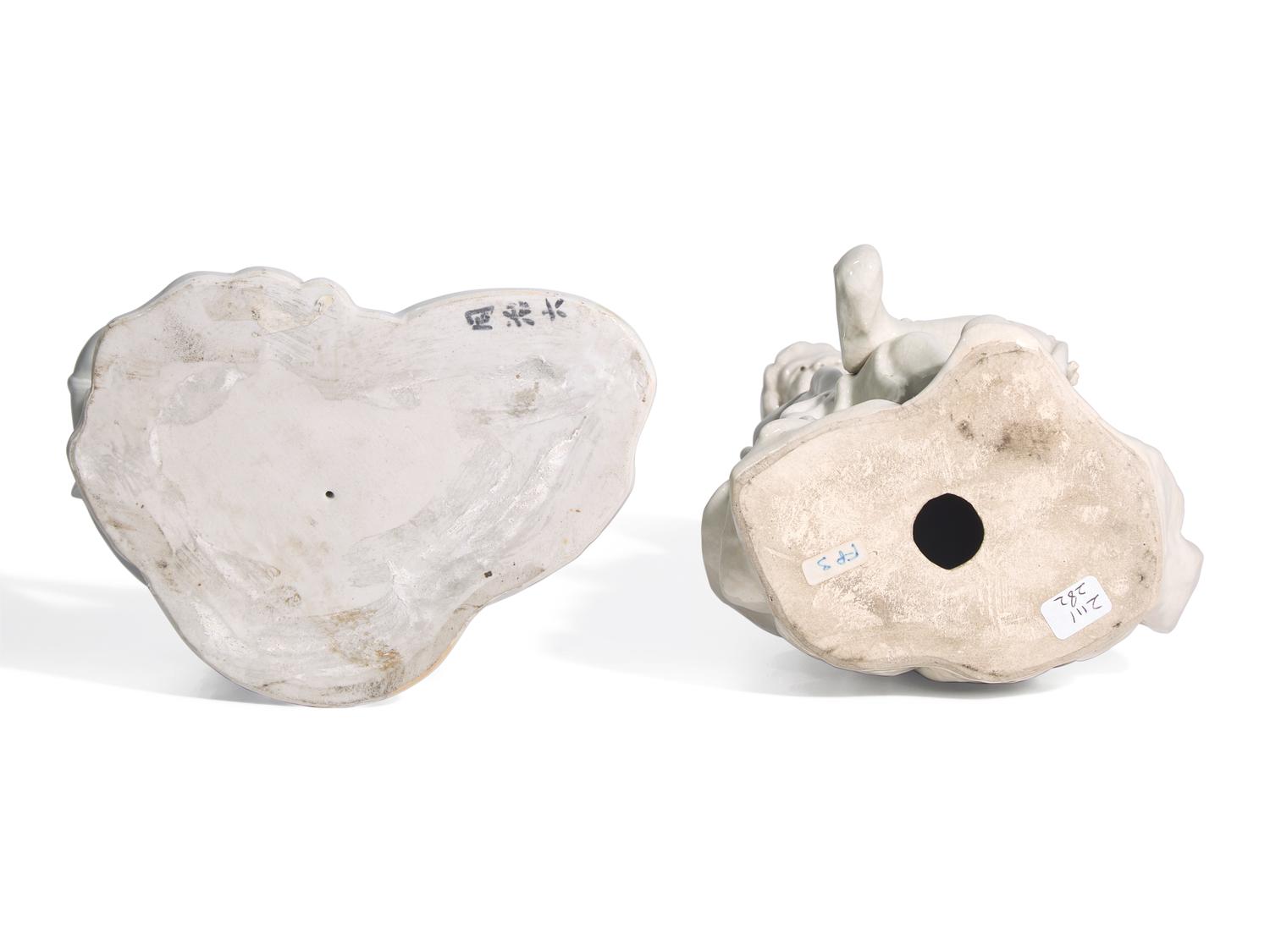 Two Chinese Blanc-de-Chine Porcelain Figures