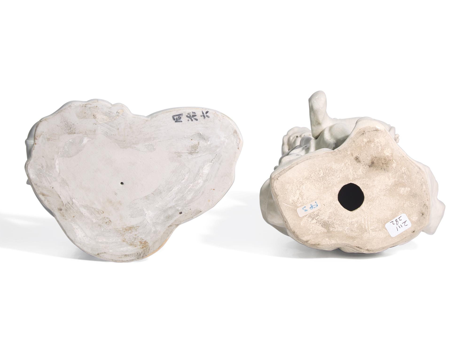 Two Chinese Blanc-de-Chine Porcelain Figures
