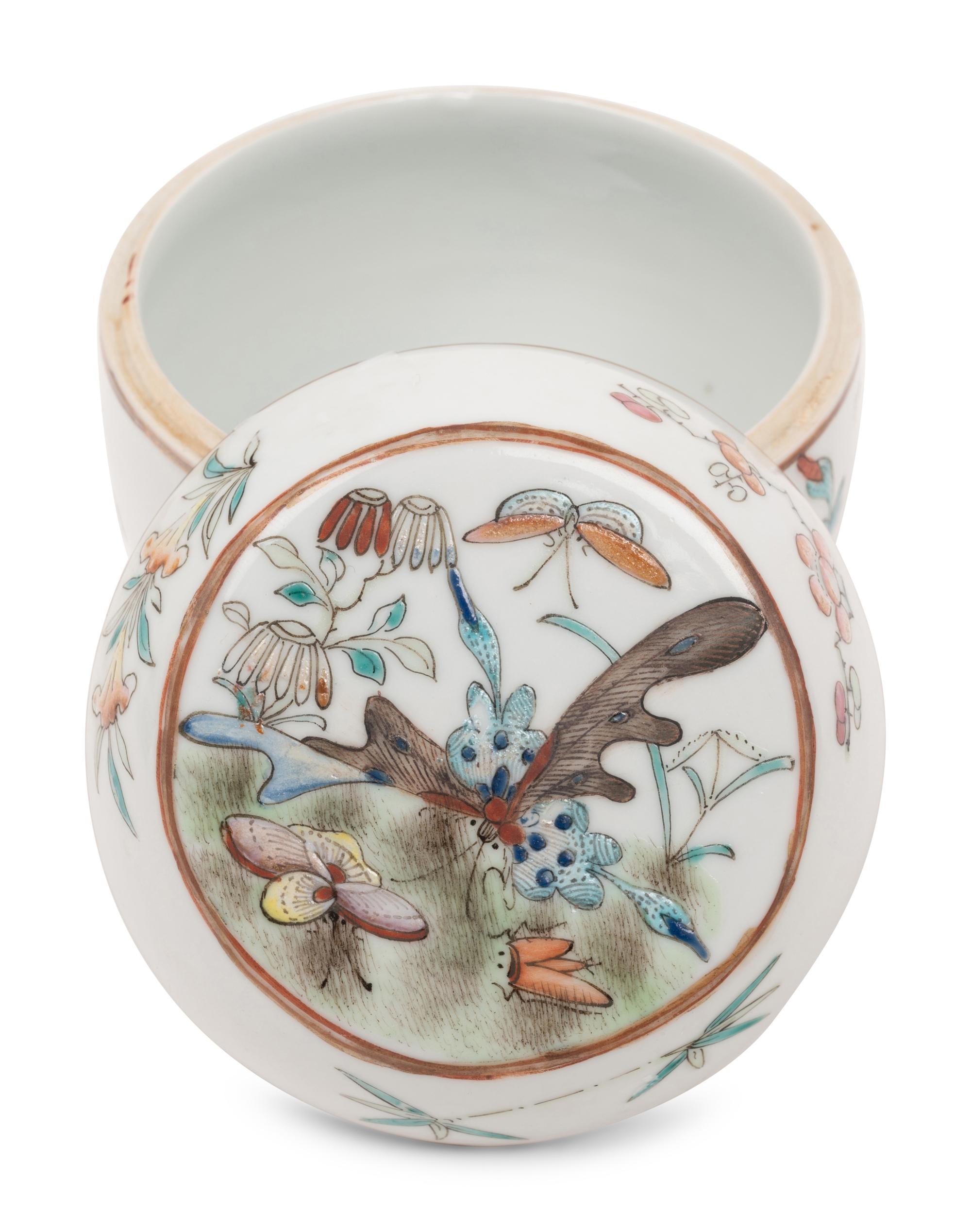 Six Chinese Famille Rose Porcelain Wares