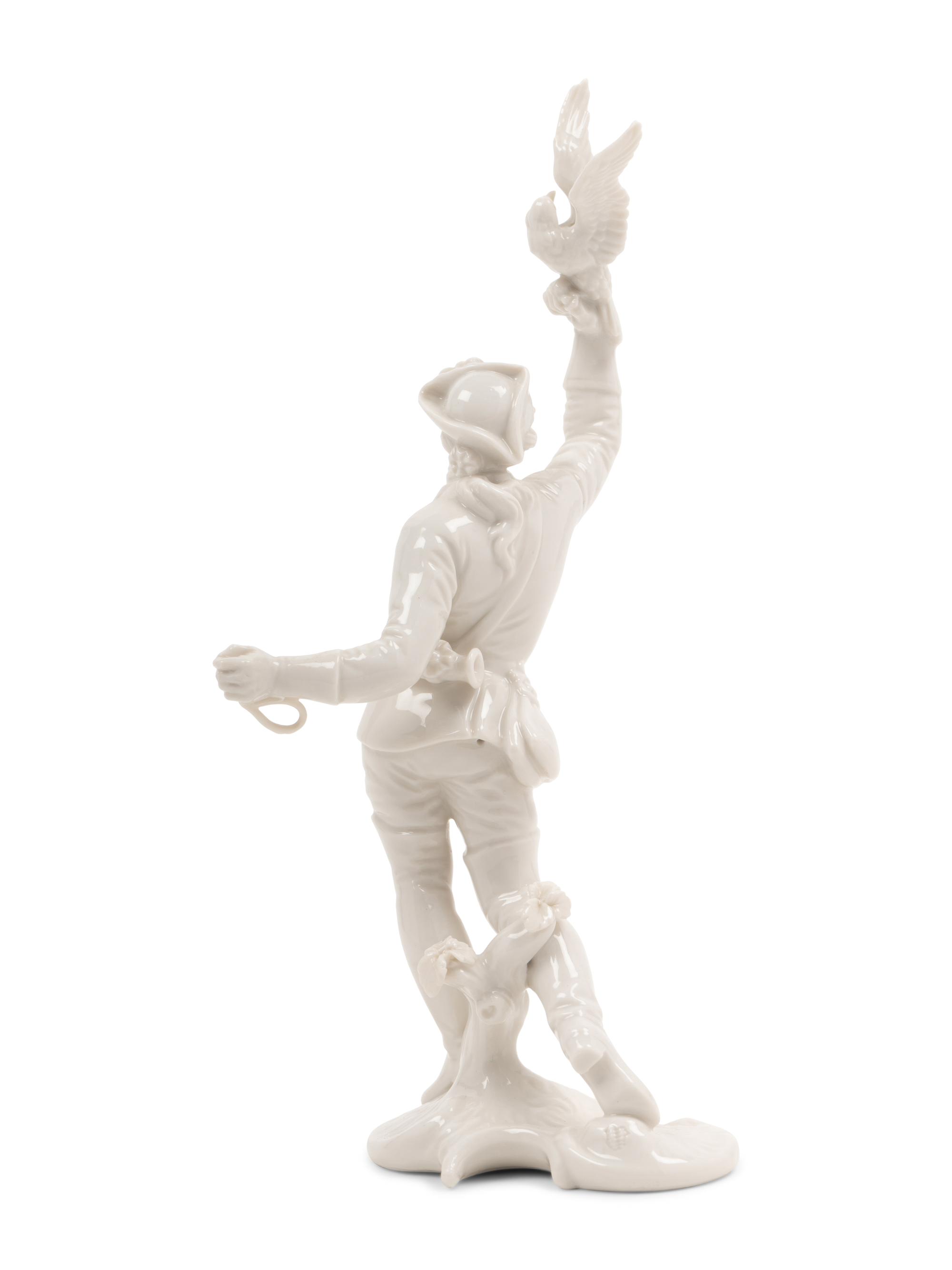 A Nymphenburg Porcelain Figure of a Falconer