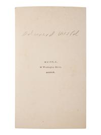 [CIVIL WAR]. WILD, Edward Augustus (1825-1891). Collection of items related to abolitionist, recruiter, and commander of "Wild's African Brigade," incl. wartime CDV and letter referencing the attack on Fort Wagner.