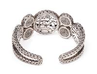 A Sterling Silver and 22 Karat Gold 'Palu Flex' Cuff Bracelet, John Hardy, 34.90 dwts.