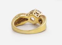 An 18K Yellow Gold and Diamond Ring, 3.02 Carat Round Brilliant-Cut Diamond, GIA Certified