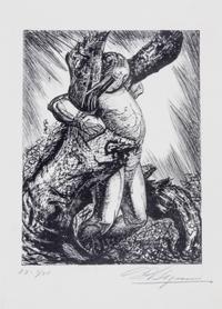 David Alfaro Siqueiros, (Mexican, 1896-1974), America Latina (Hombre atado a un Arbol)