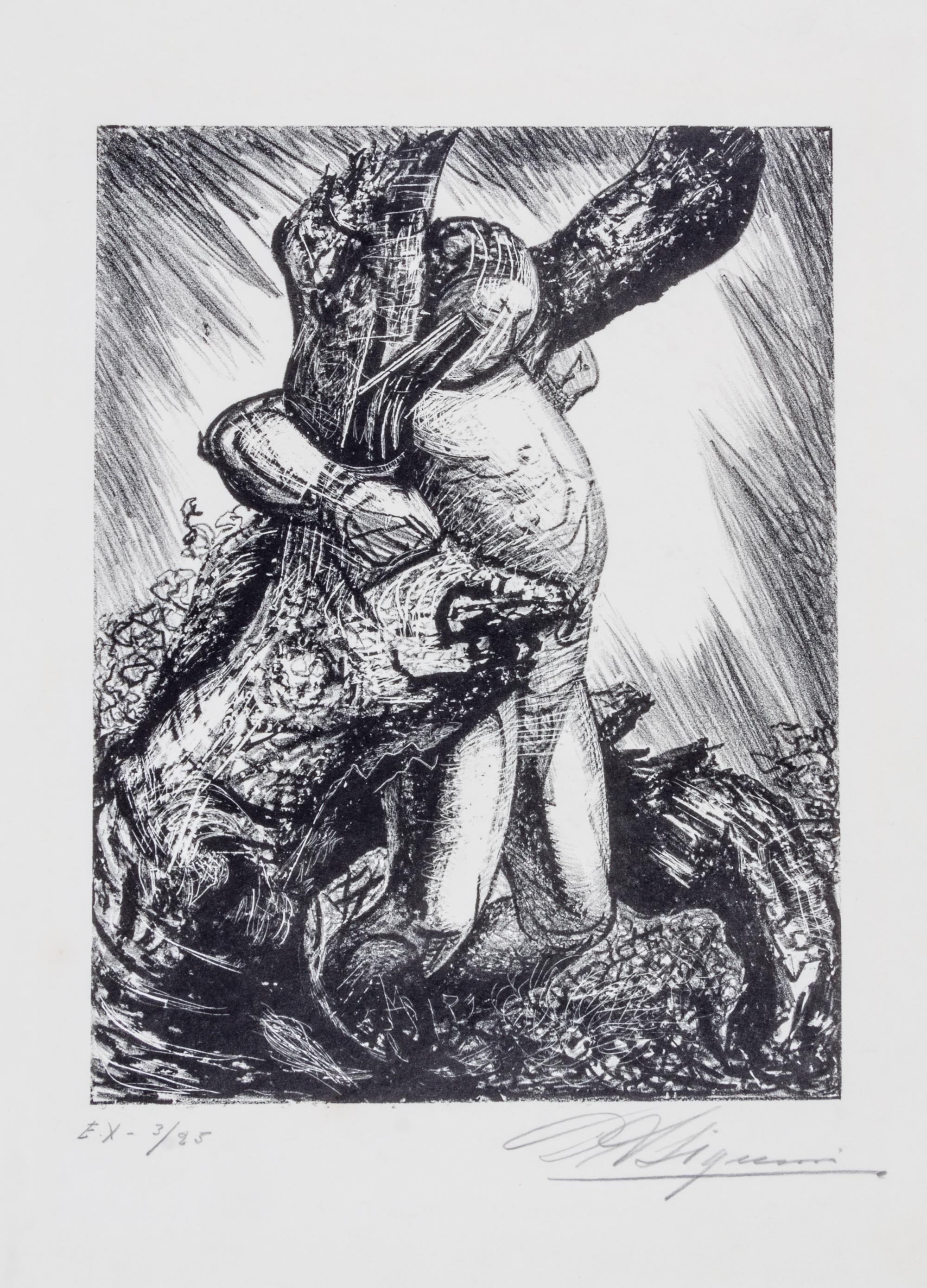 David Alfaro Siqueiros, (Mexican, 1896-1974), America Latina (Hombre atado a un Arbol)