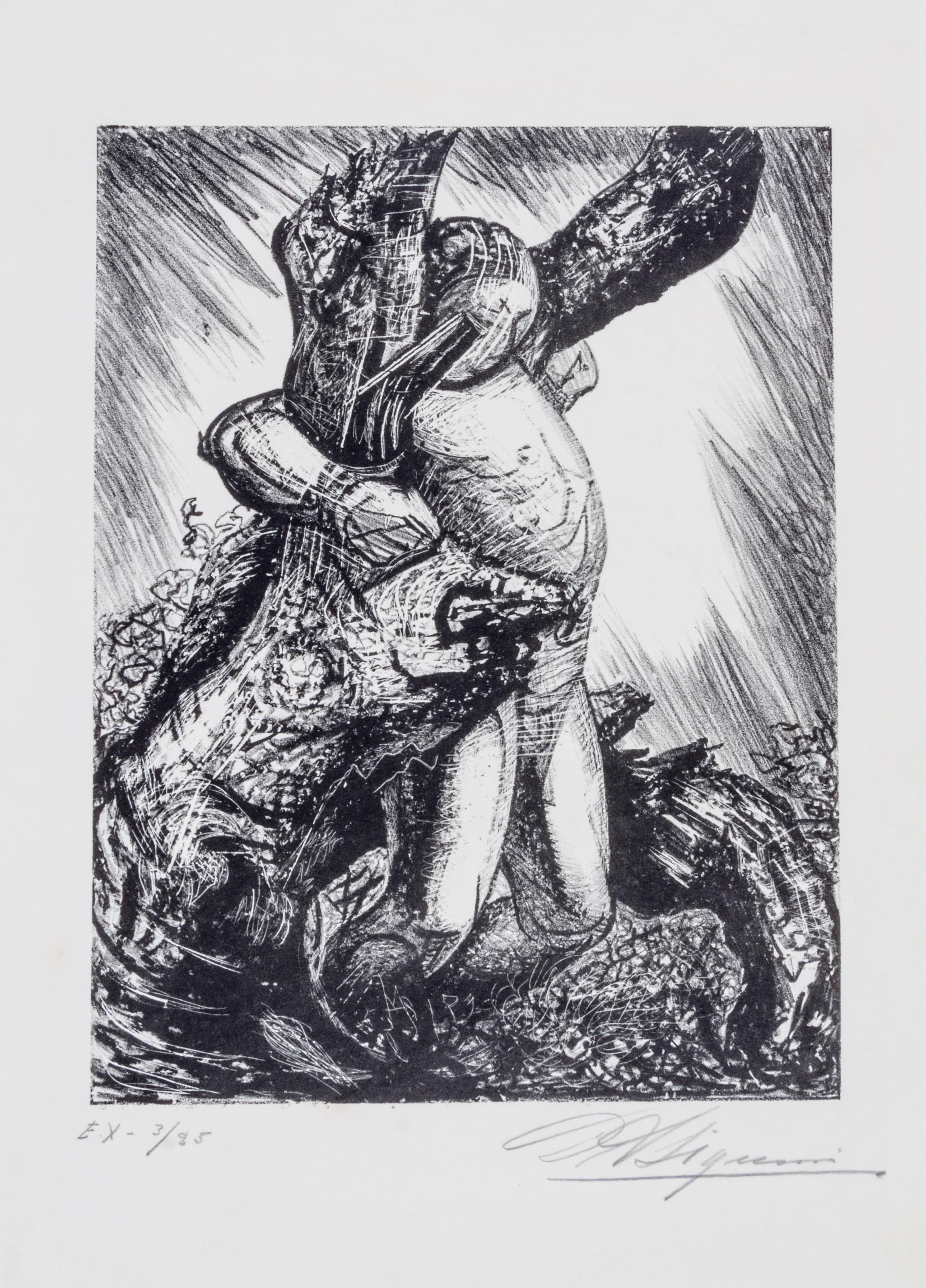 David Alfaro Siqueiros, (Mexican, 1896-1974), America Latina (Hombre atado a un Arbol)