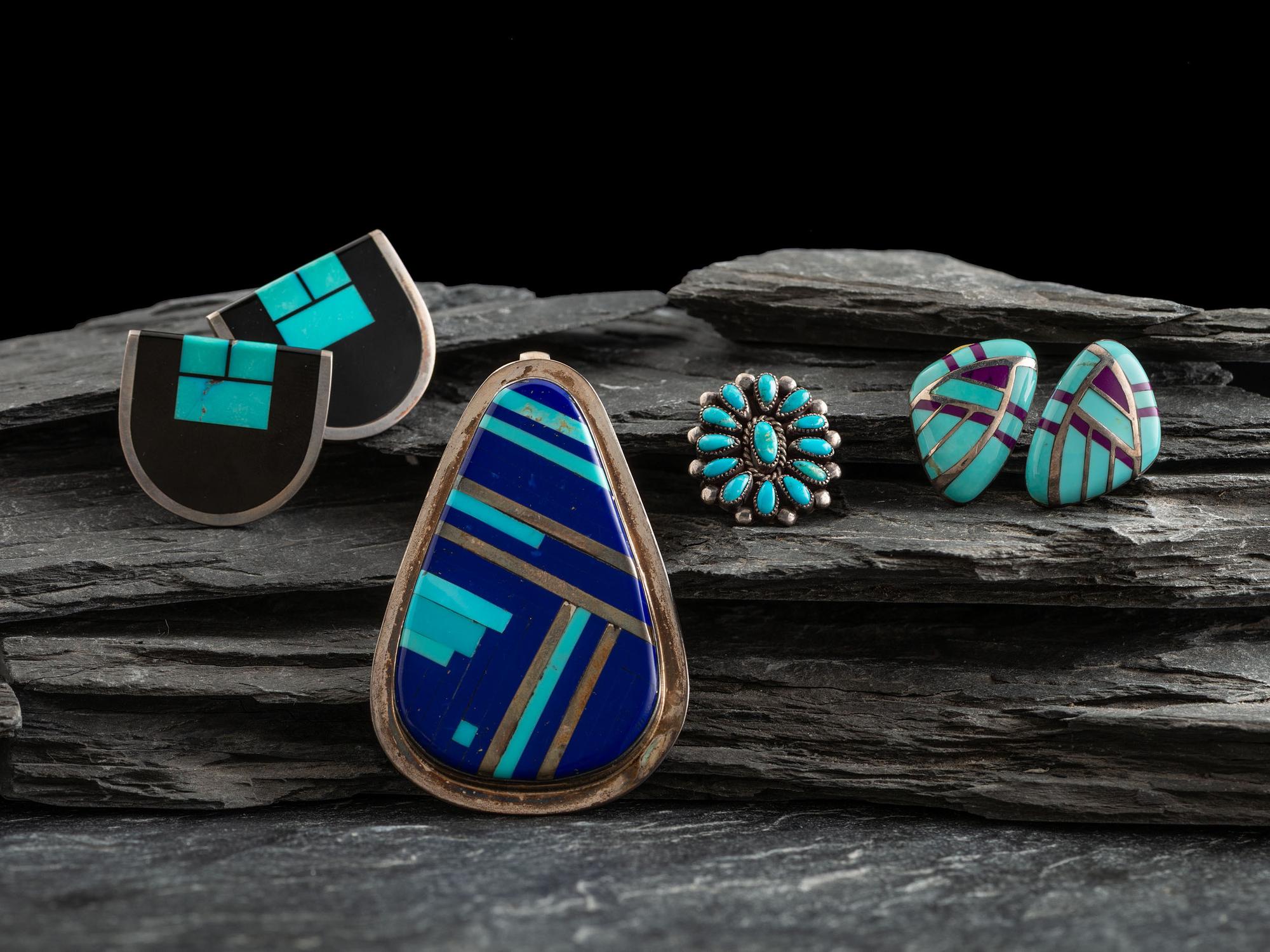 Navajo and Kewa Inlaid Jewelry