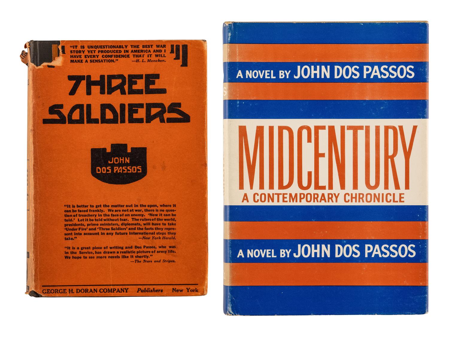 DOS PASSOS, John (1896-1970). A group of 3 works, comprising: