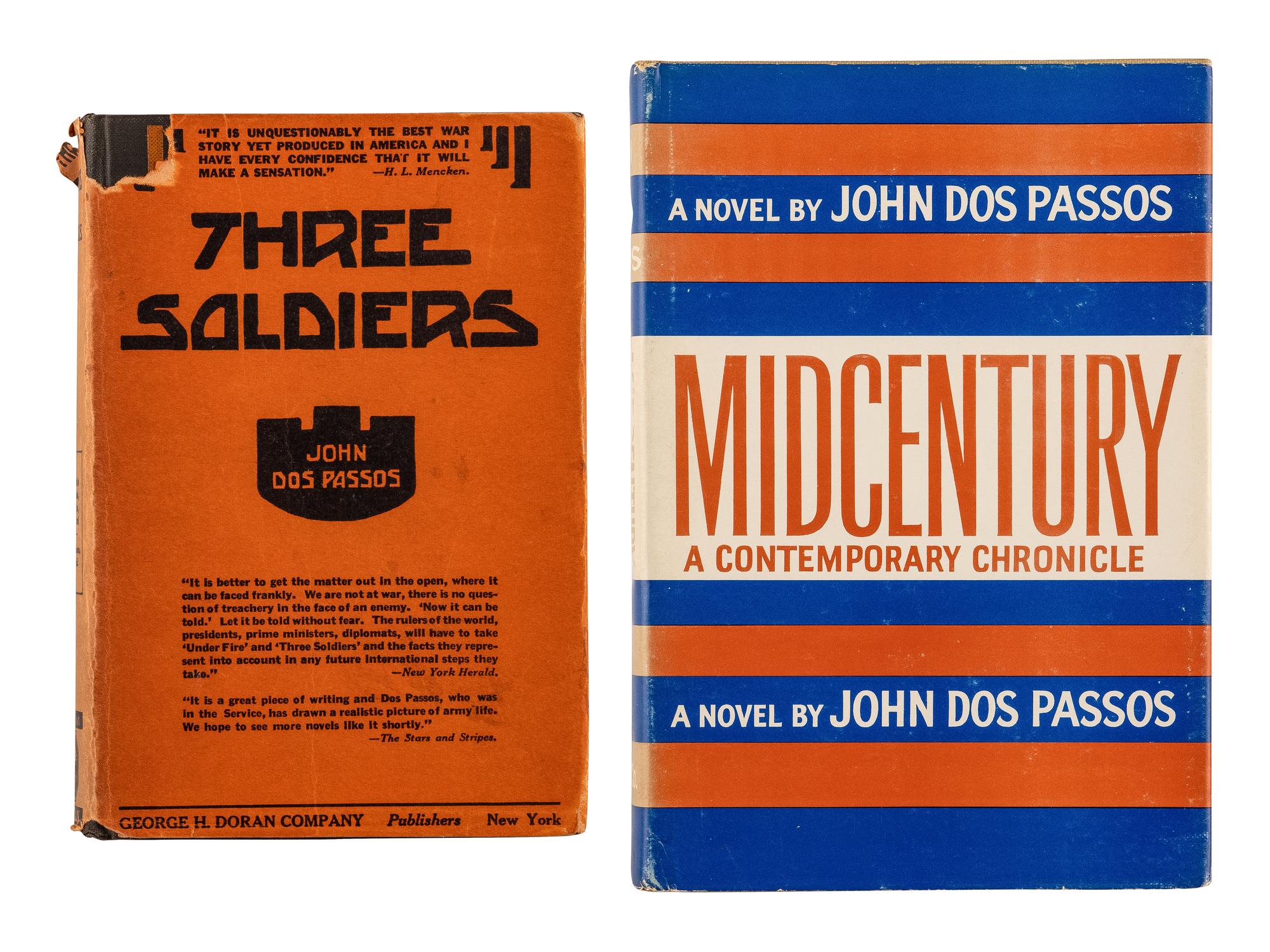 DOS PASSOS, John (1896-1970). A group of 3 works, comprising: