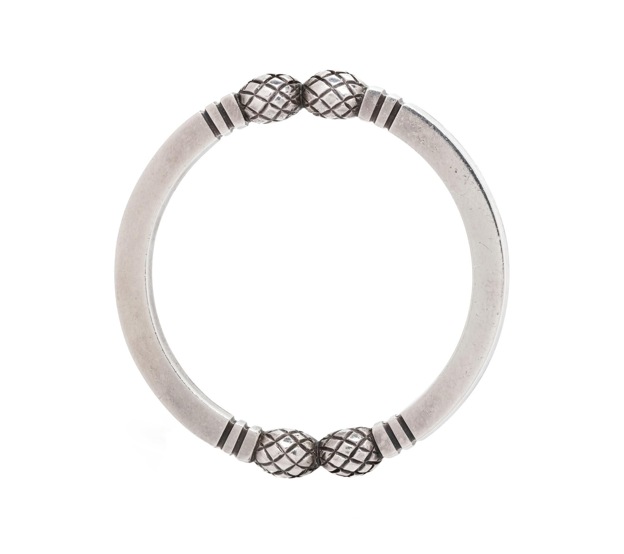 A Sterling Silver Acorn Circle Brooch, Georg Jensen, Post 1945,