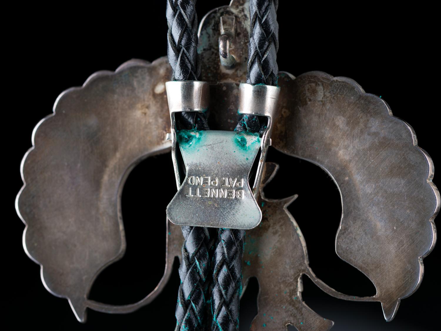 Zuni Mosaic Inlay Eagle Dancer Bolo Tie