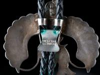 Zuni Mosaic Inlay Eagle Dancer Bolo Tie