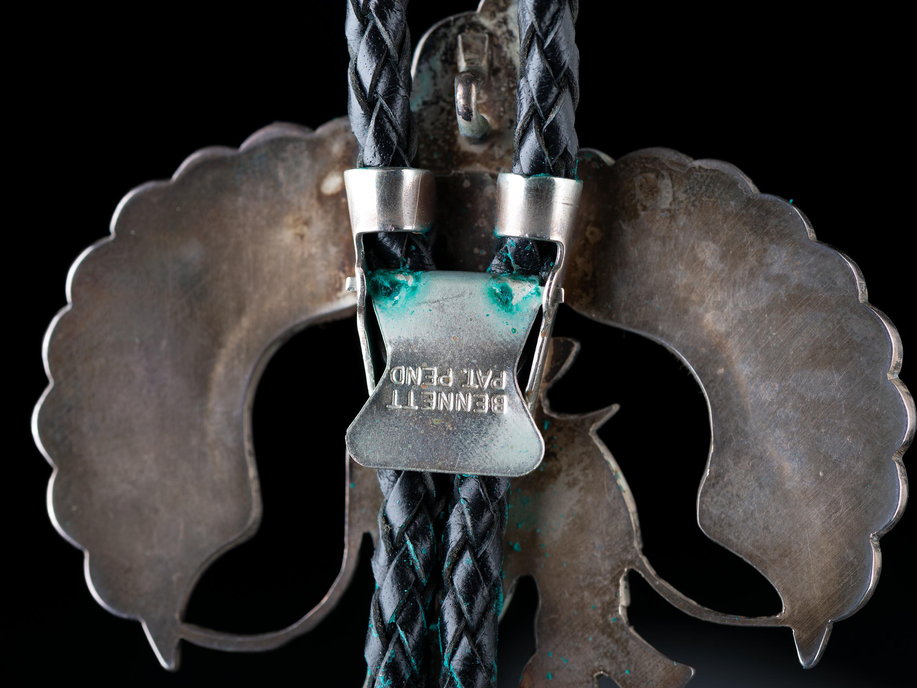 Zuni Mosaic Inlay Eagle Dancer Bolo Tie