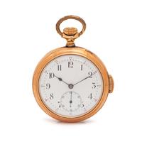 GOLD-FILLED MINUTE REPEATER OPEN FACE POCKET WATCH