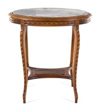 A Louis XVI Style Marble Top Side Table