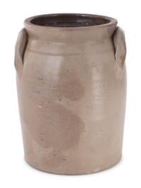 Two Cobalt Decorated Stoneware Crocks