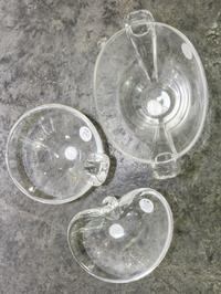 Three Steuben Glass Articles. Width of widest 9 3/4 inches.