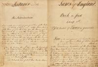 [Blackstone, William] Hammond, John. Contemporary Manuscript Lecture Notes