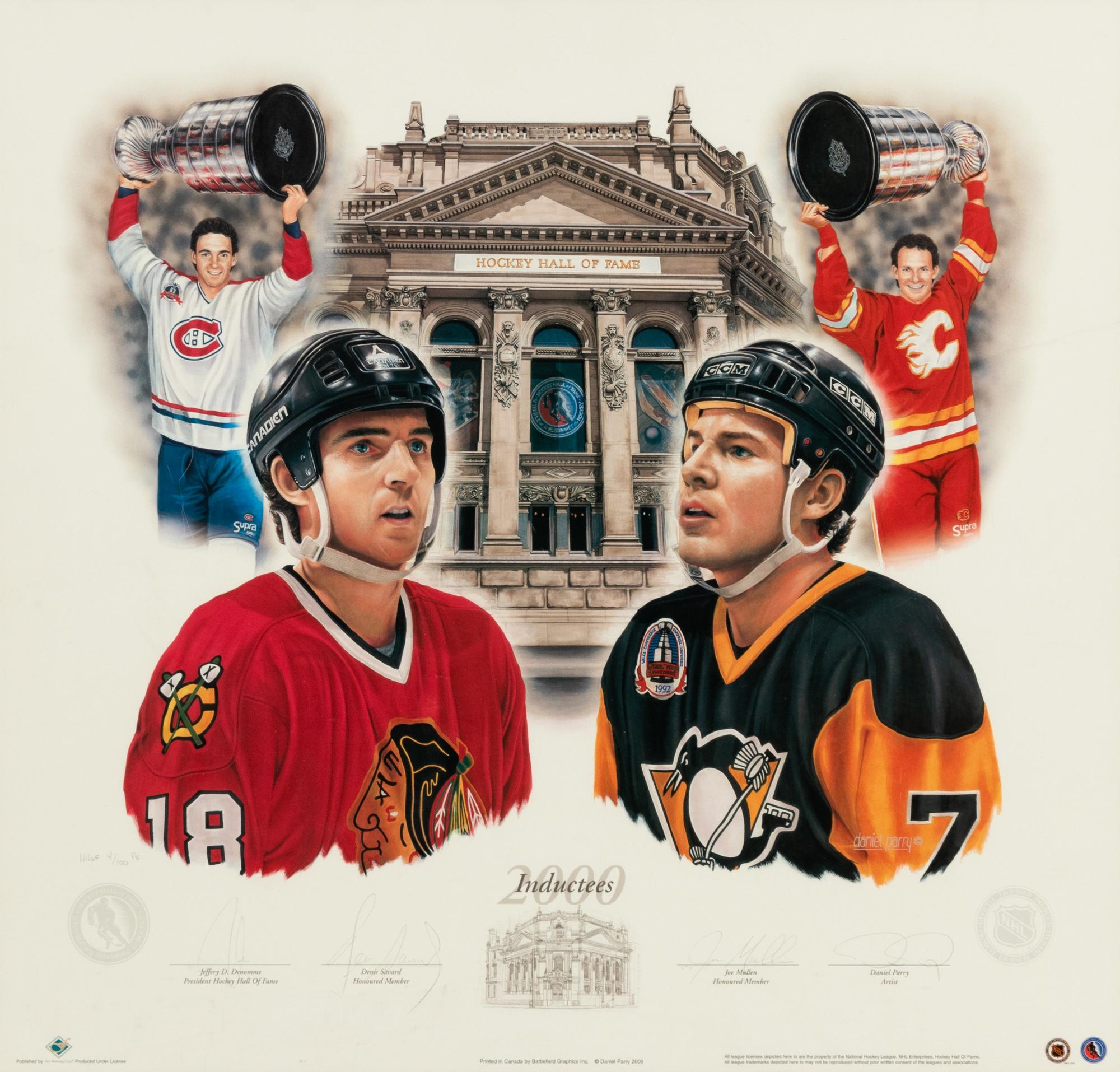 A 2000 Hockey Hall of Fame Daniel Parry Limited Edition Print Personally Gifted From Denis Savard,