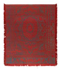 A Cotton and Wool Jacquard Coverlet by Ephraim Hausman