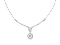 CLARITY-ENHANCED DIAMOND AND DIAMOND NECKLACE