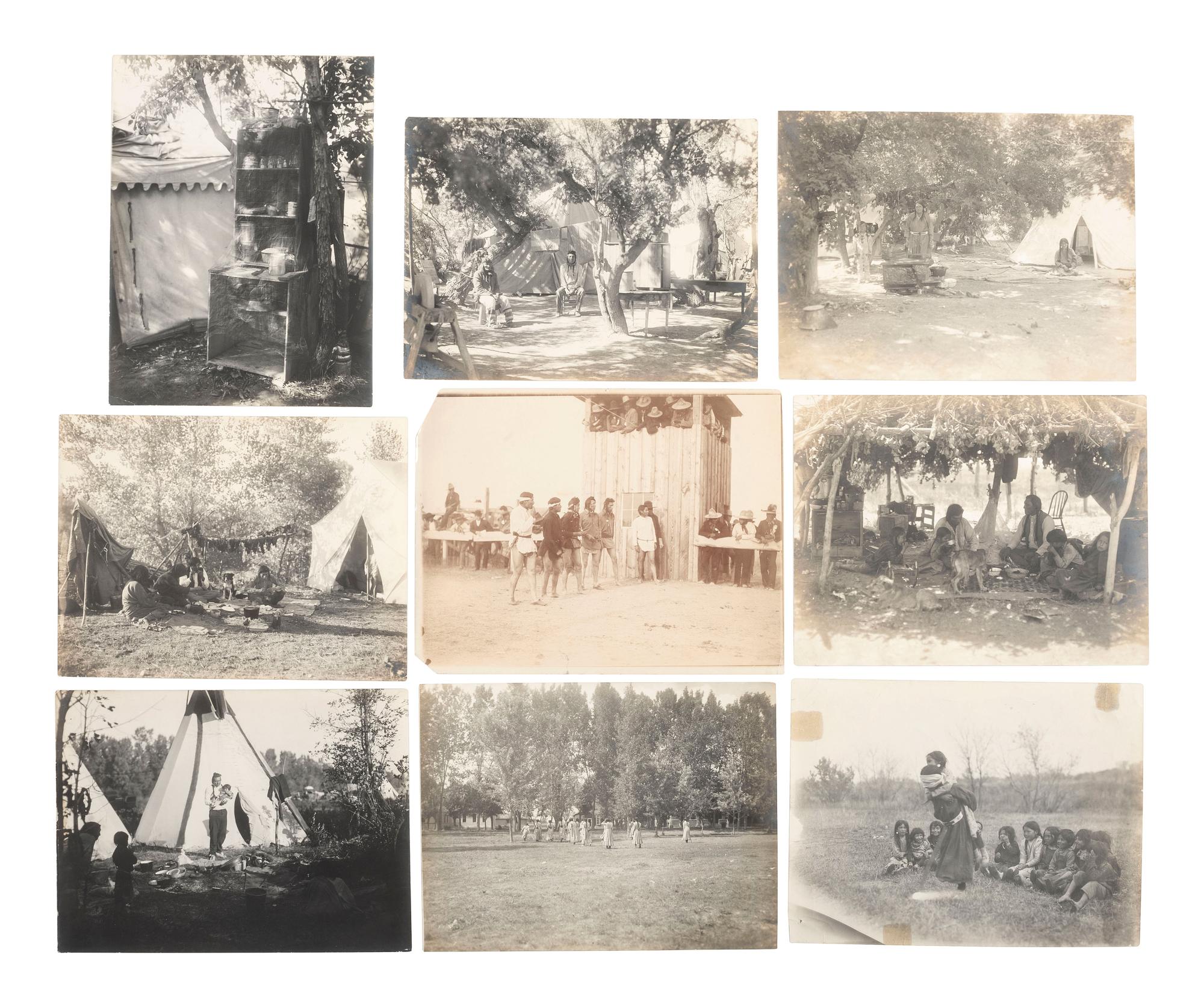 [NATIVE AMERICANS]. [THROSSEL, Richard (1882-1933), photographer]. A collection of 75 silver gelatin photographs documenting Crow Indians. Provenance : Estate of Joseph Henry Sharp.