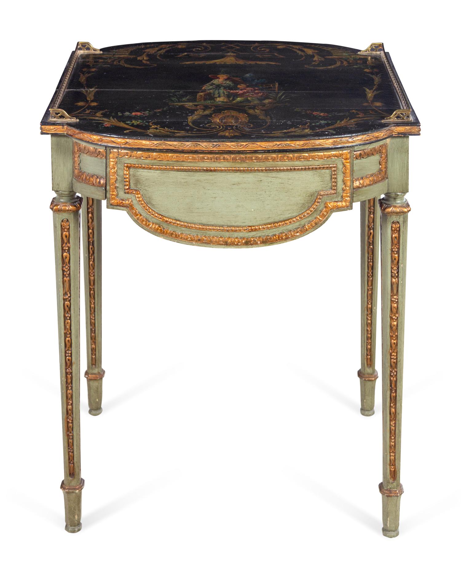 A Continental Chinoiserie Decorated End Table