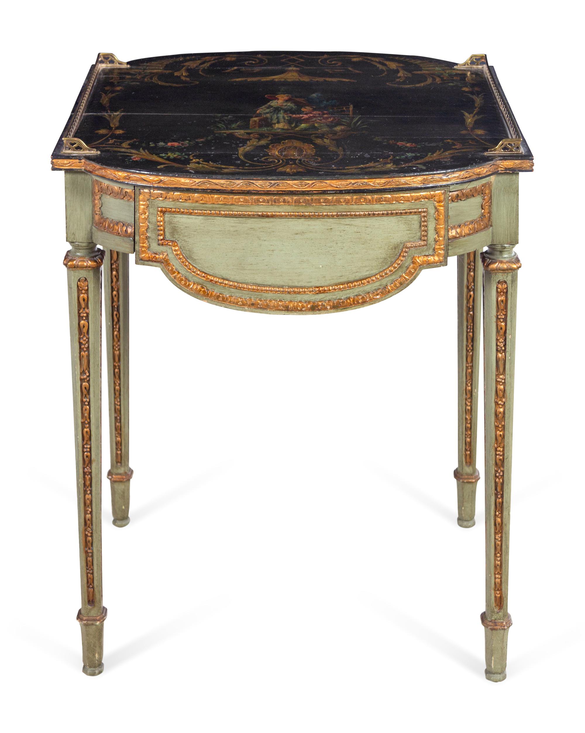 A Continental Chinoiserie Decorated End Table