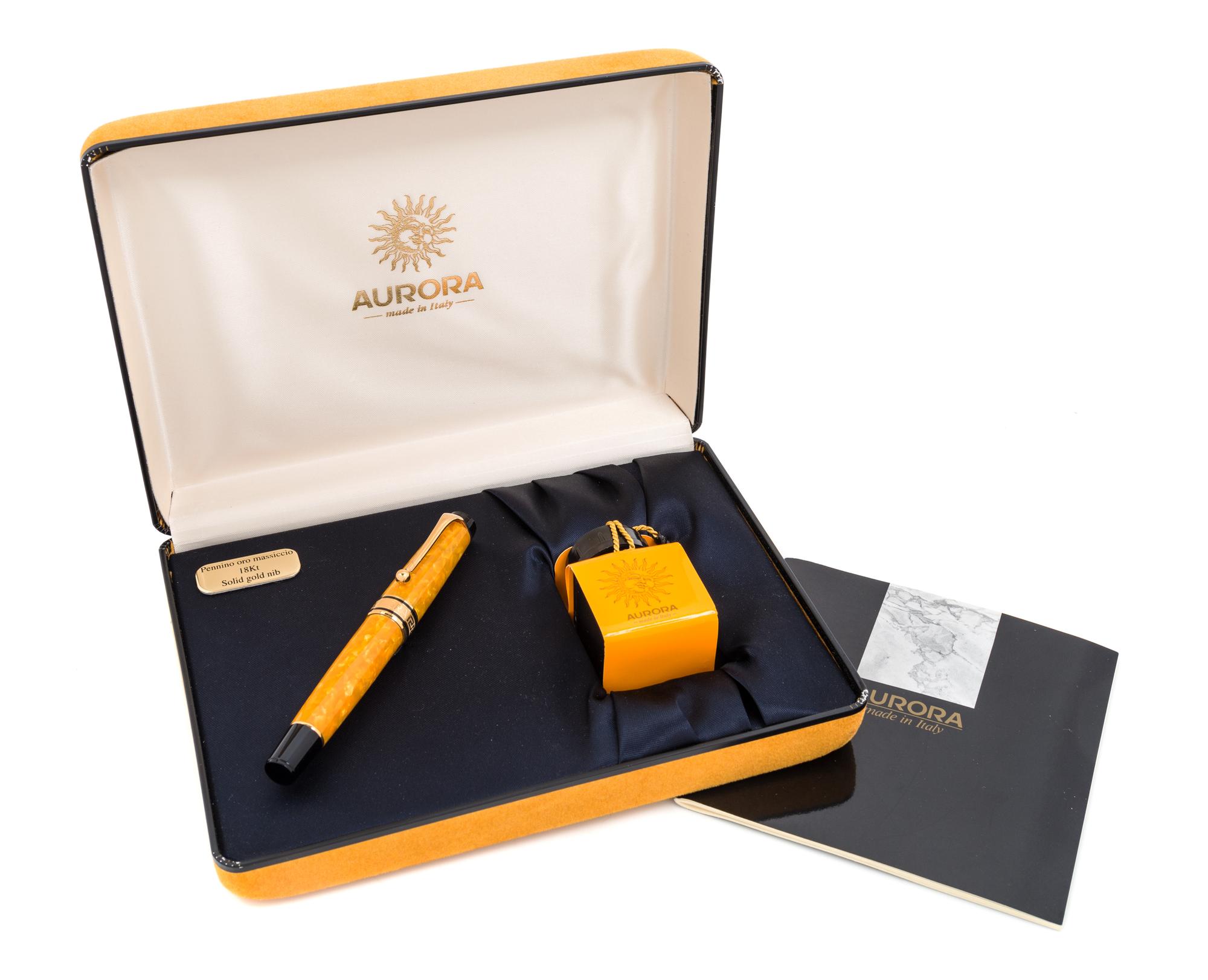 An Aurora Sole Limited Edition Fountain Pen and Ink Set