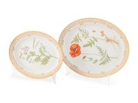 Two Royal Copenhagen Flora Danica Porcelain Platters