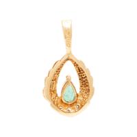 Emerald, Diamond, and Yellow Gold Ring and Pendant