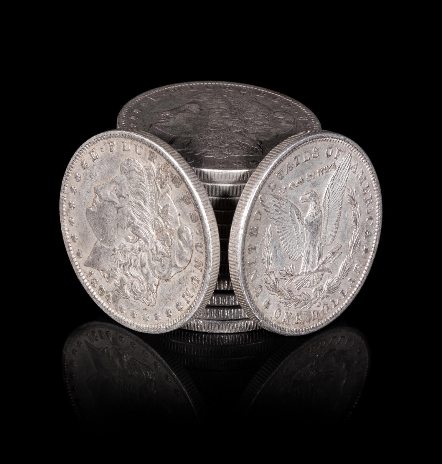 A Group of Fourteen United States 1894-O Morgan Silver Dollar Coins