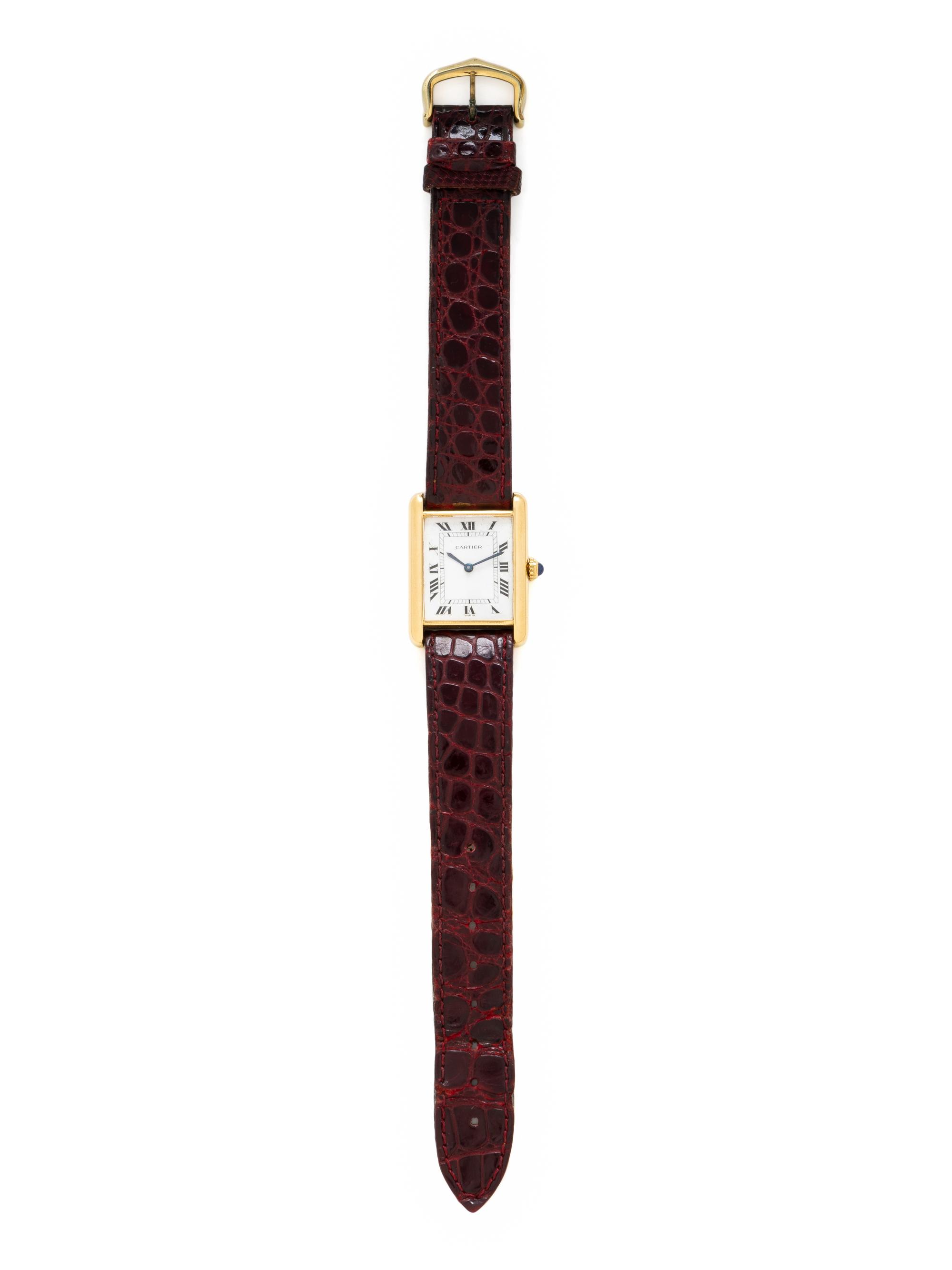 CARTIER, REF. 78086 18K YELLOW GOLD 'TANK LOUIS' WATCH