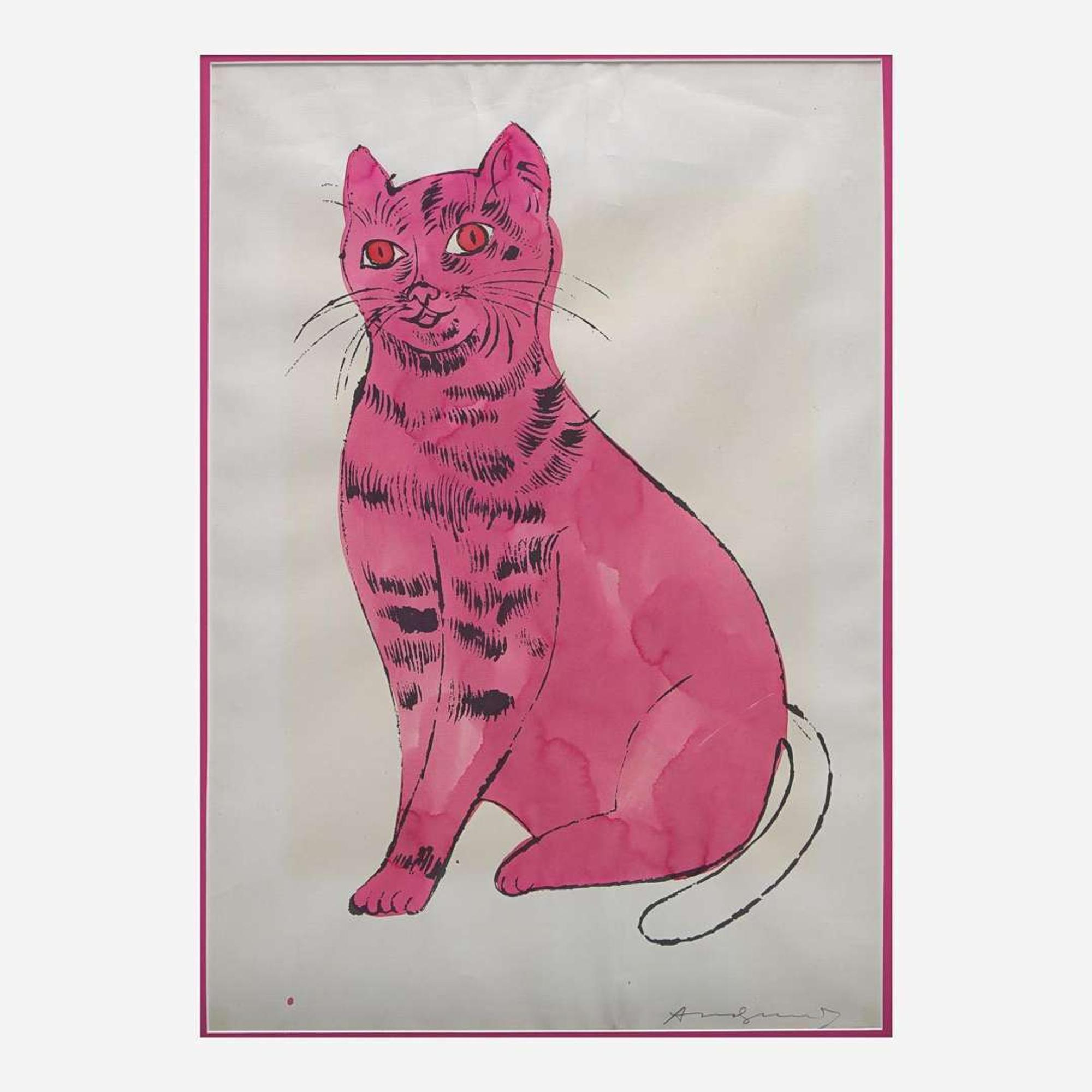 Andy Warhol (American, 1928-1987) From 25 Cats Name[d] Sam and One Blue Pussy