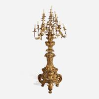 An Impressive Louis XV Style Gilt Bronze Nineteen-Light Torchère