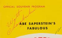 An Exceptional Wilt Chamberlain Signed Autograph Harlem Globetrotters Program (Beckett Authentication Services)