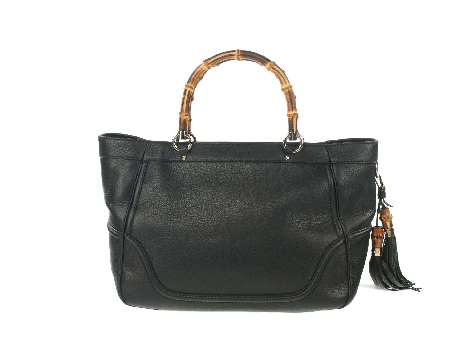 Gucci Black Tote with Bamboo Handle