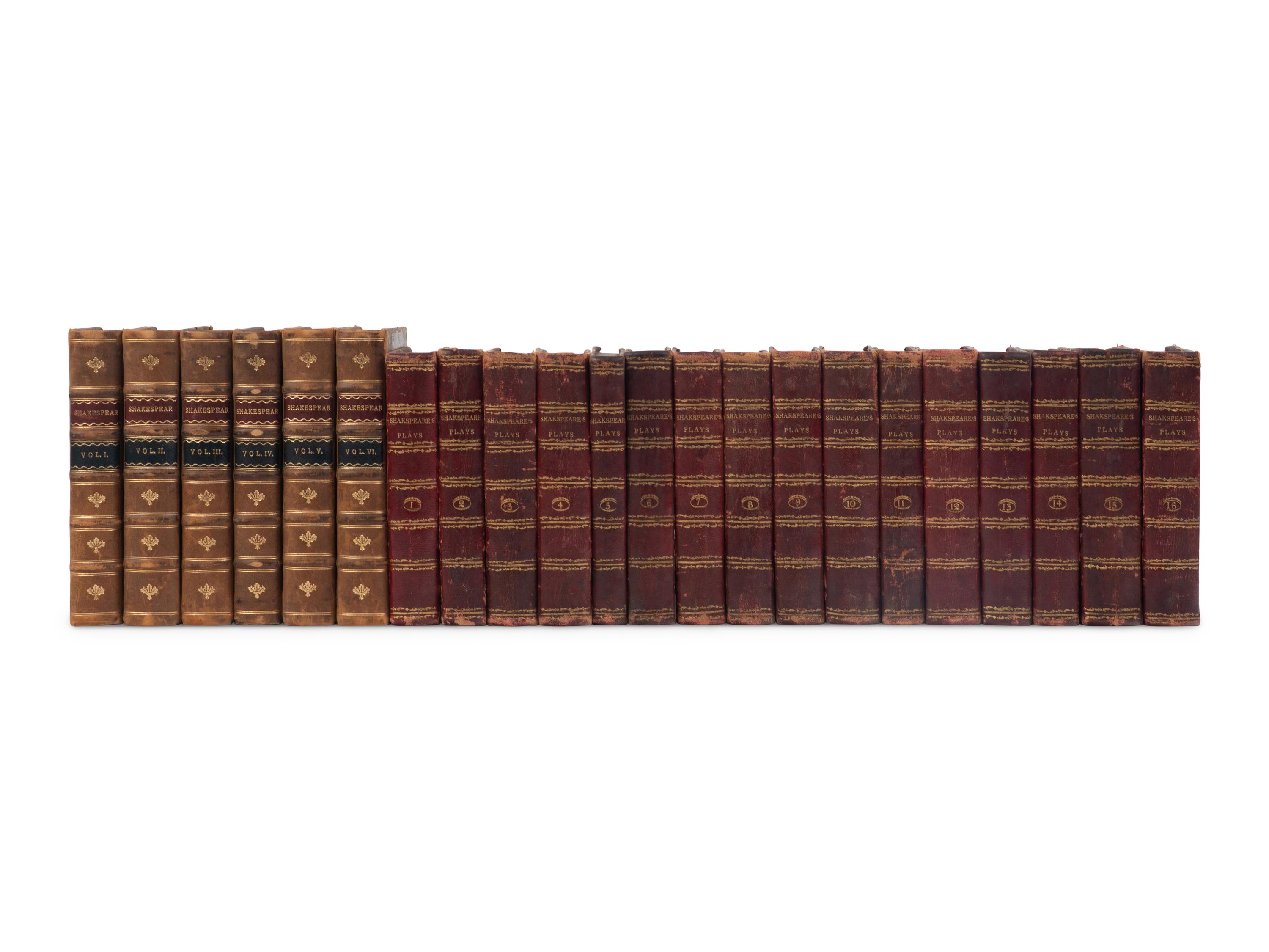 SHAKESPEARE, William (1564-1616). The Works of Shakespear in Six Volumes. Carefully Revised and Corrected by the former Editions . Sir Thomas Hanmer, editor. London: J. and P. Knapton, [&c.], 1745.