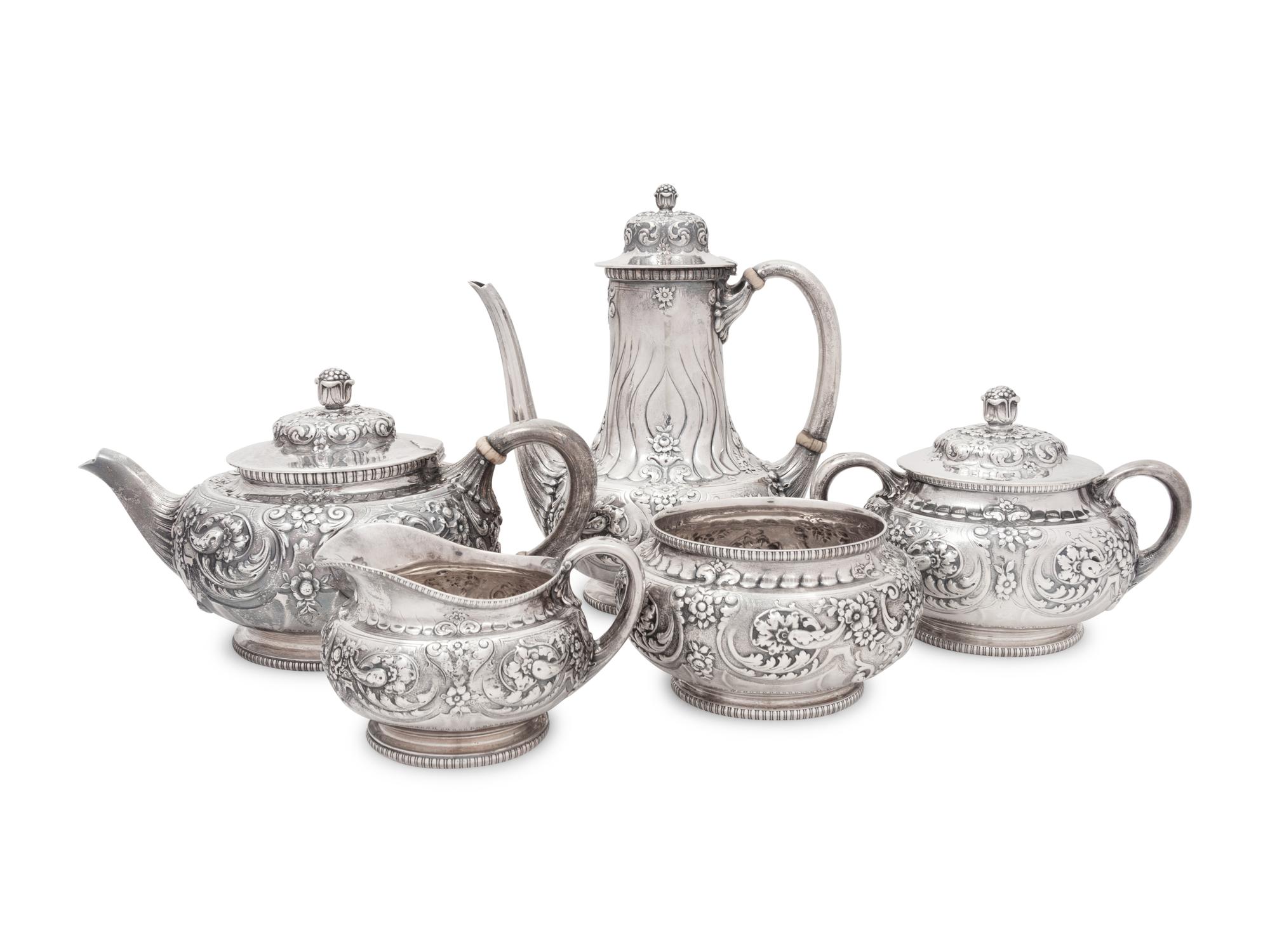 A Tiffany & Co. Five-Piece Silver Tea and Coffee Service