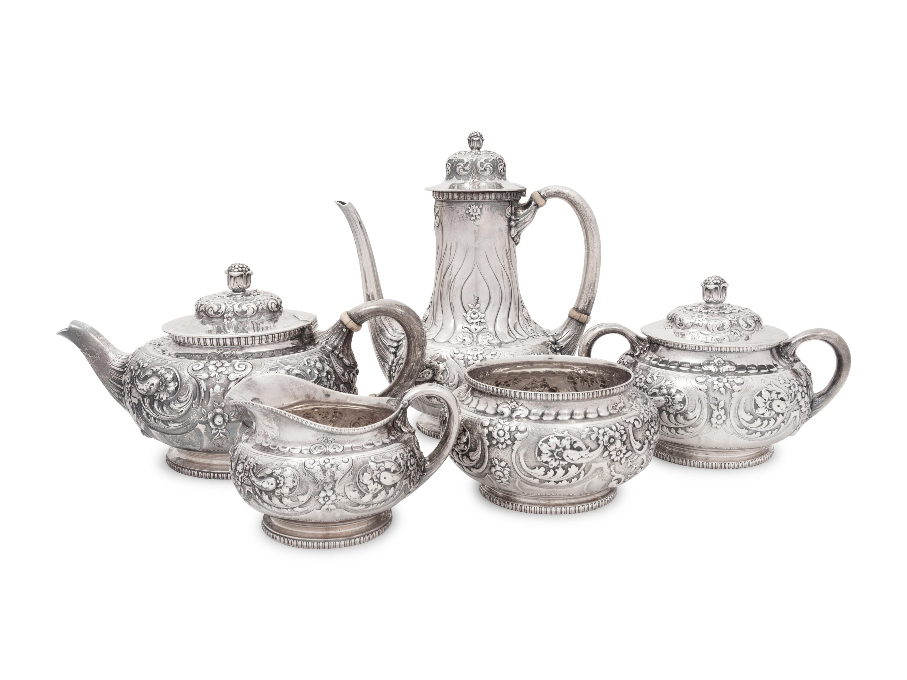 A Tiffany & Co. Five-Piece Silver Tea and Coffee Service