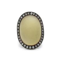 QUARTZ AND DIAMOND RING