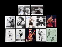 A Group of 29 Autographs from 20th Century Boxing Champions and Notables,