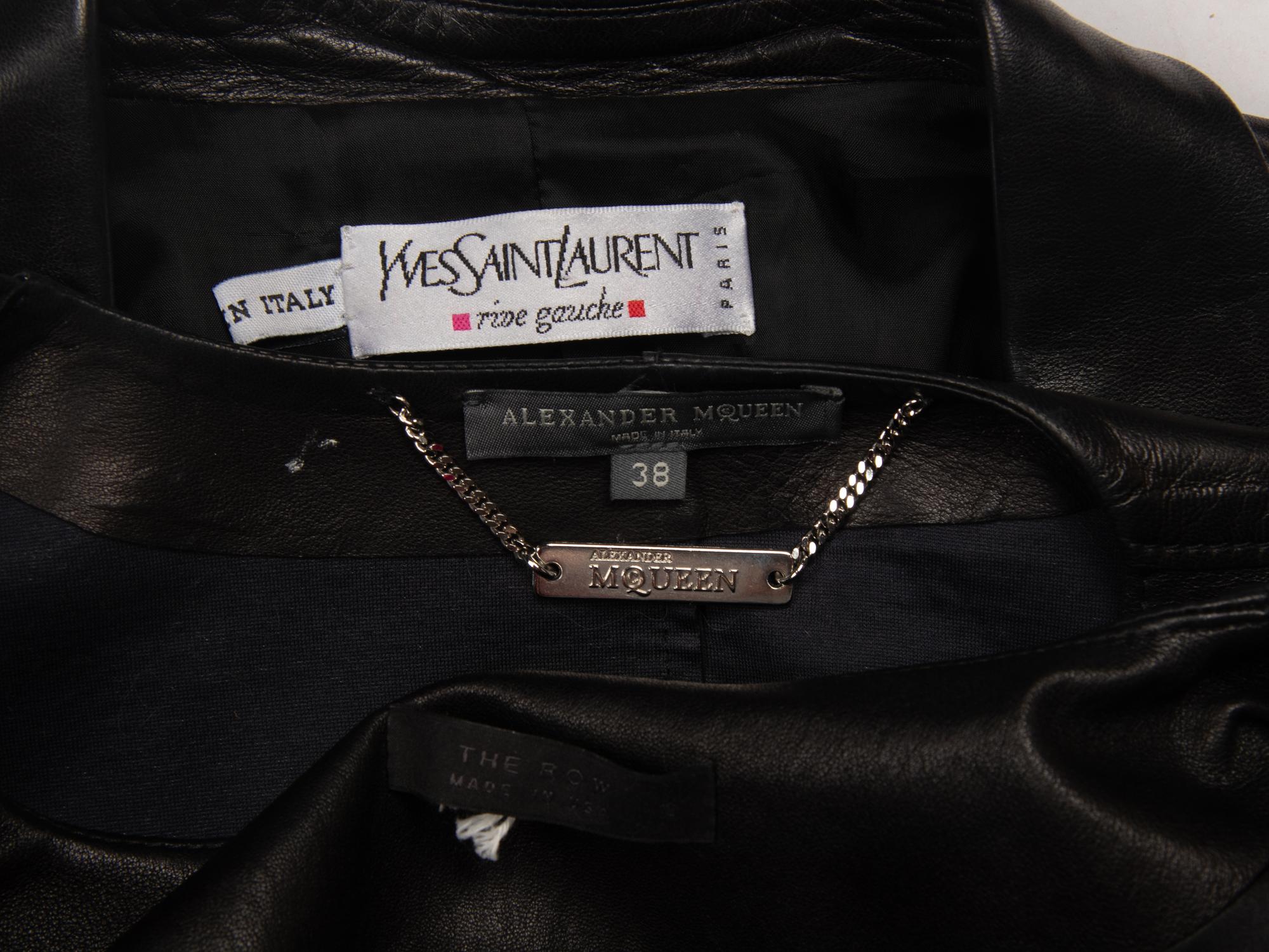Three Designer Black Leather Jackets