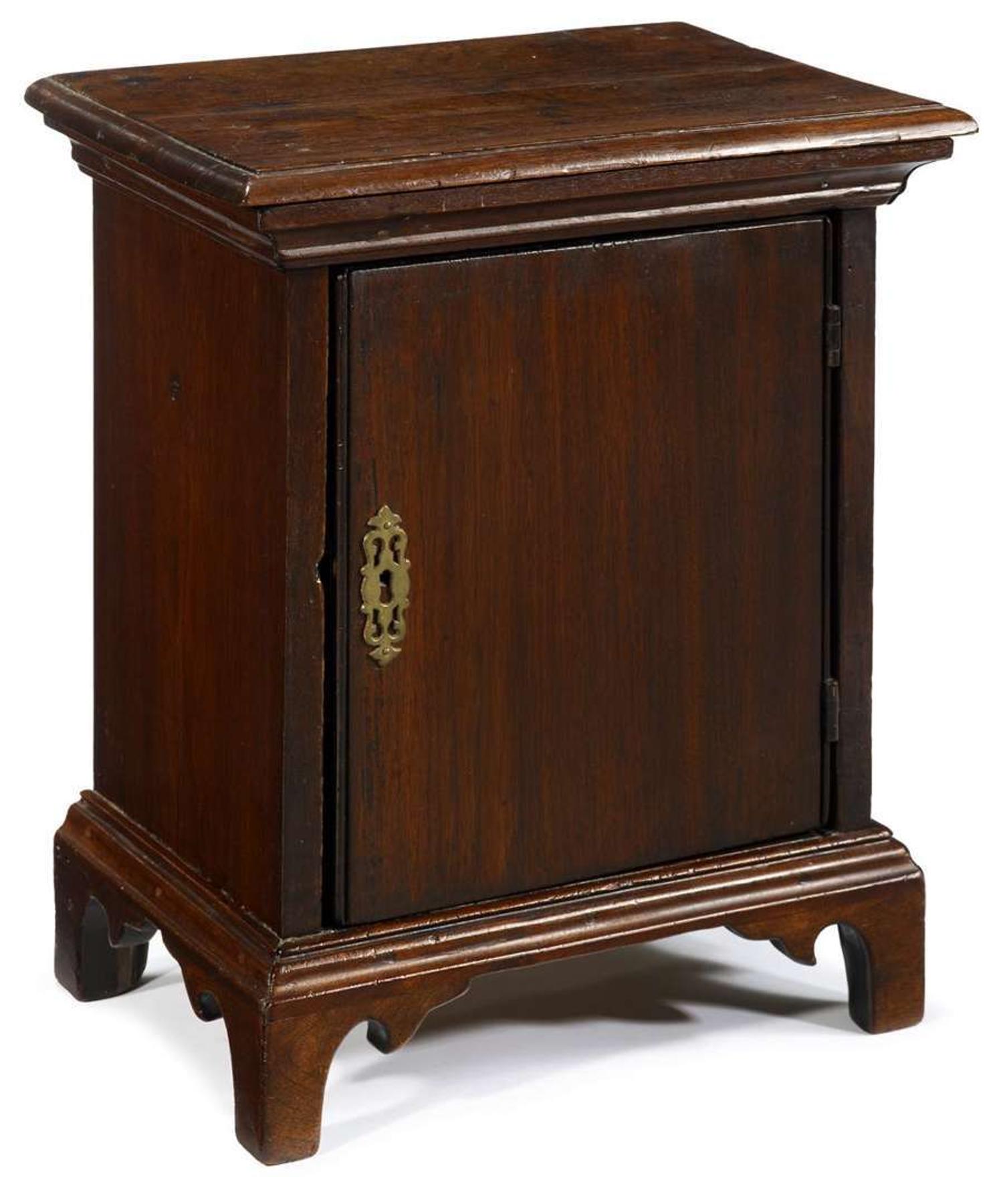 Walnut spice cabinet probably pennsylvania, 18th/19th century