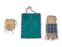 Collection of Beaded Hide Bags and Purses
