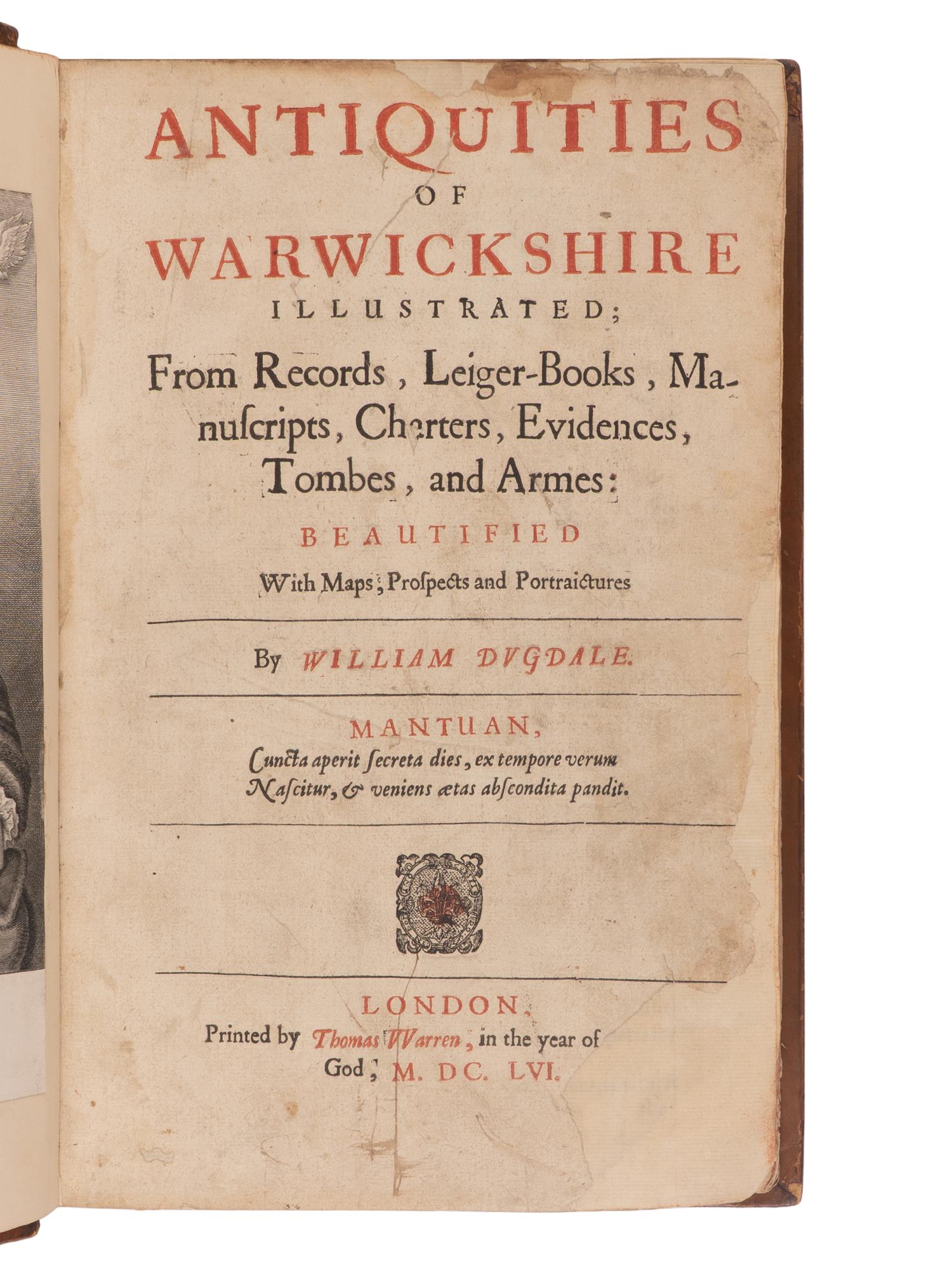 [British Isles] Dugdale, Sir William. Group of 2 Titles