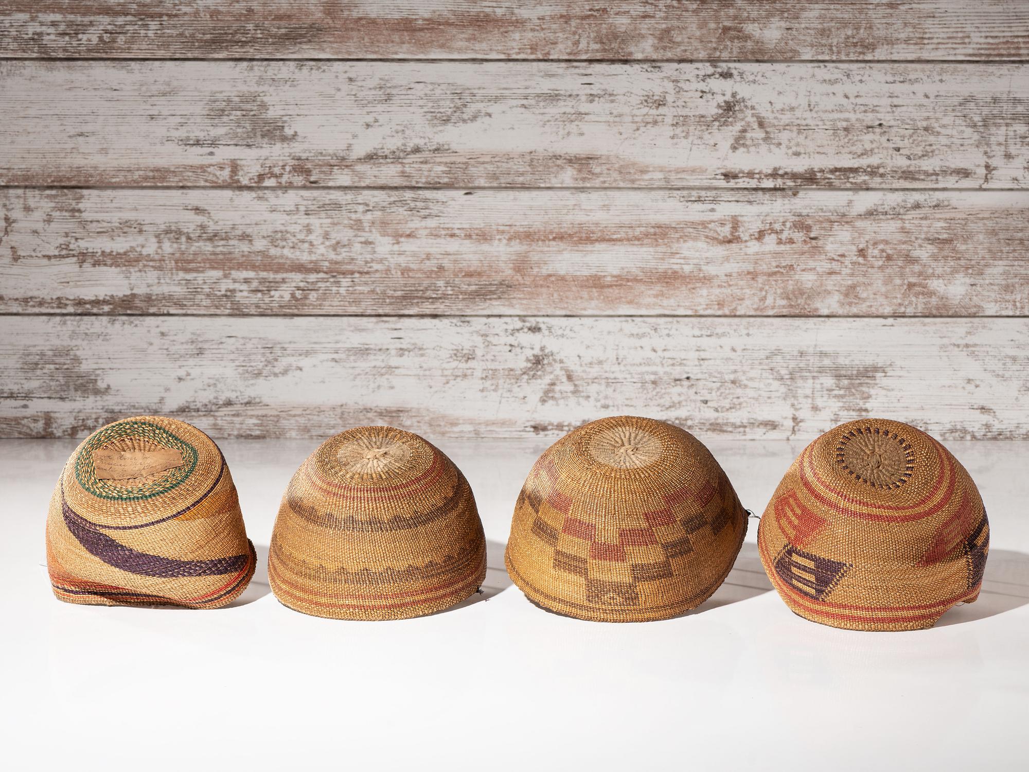 Modoc Polychrome Basketry Hats