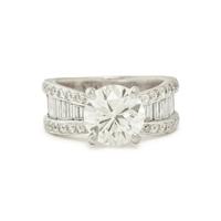 DIAMOND AND PLATINUM RING
